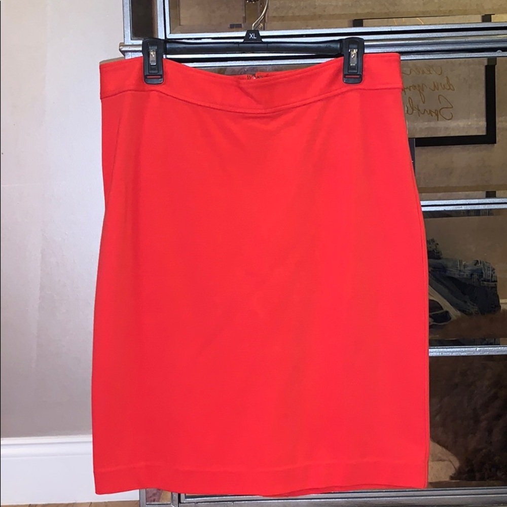 Lord & Taylor Coral Midi Skirt